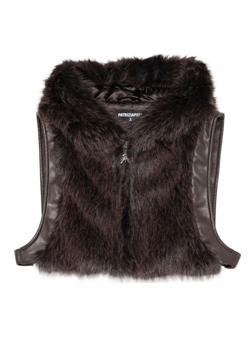 Gilet Corto con Cappuccio Effetto Pelliccia Patrizia Pepe PATRIZIA PEPE | 2F0095-E077B857